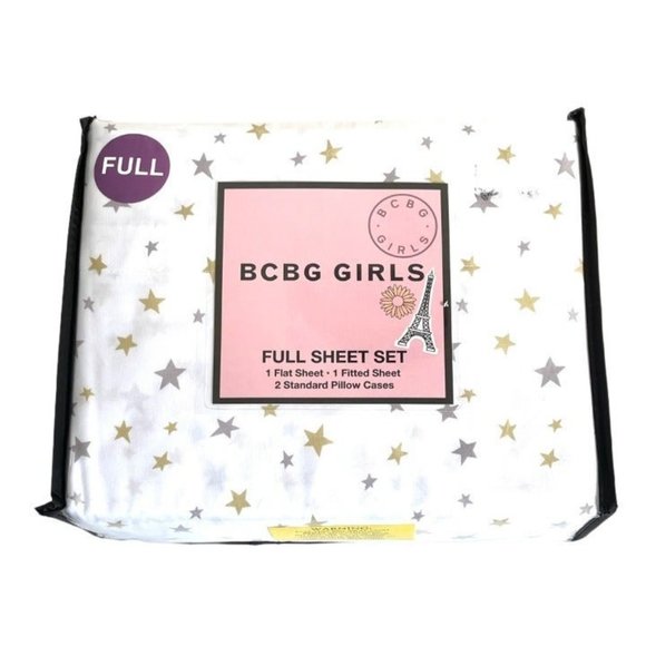 BCBG Girls Stars Full 4pc Sheet Set - Picture 4 of 9